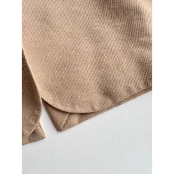 ZARA Camel Tan Polyester Suiting Oversized Relaxed Blazer Suit Jacket, Size L - Picture 11 of 16